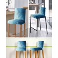 thumbnail image 5 of Blue Ombre Bar Stool Covers Set of 6, Coastal Beach Modern Abstract Art Stretch Washable Bar Chair Covers with Backs, Removable Pub Counter Height Chair Cover for Kitchen Dining Room Cafe, 5 of 7