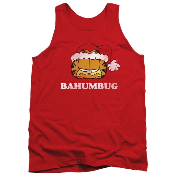Garfield Bahumbug Adult Tank Top Red