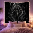 thumbnail image 2 of Armored Warrior with Spear Beneath Raven Halo, Mystical Gothic for Dark Art Lovers, Warrior Wall Art, Halloween Gift, Tapestry Wall Hanging for Bedroom and Man Cave, 2 of 7