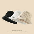 thumbnail image 4 of Prolriy Winter Hats for Women Winter Plush Fuzzy Bucket Hat Shearling Fisherman Hats for Women, Womens Hats Bucket Hat White, 4 of 7