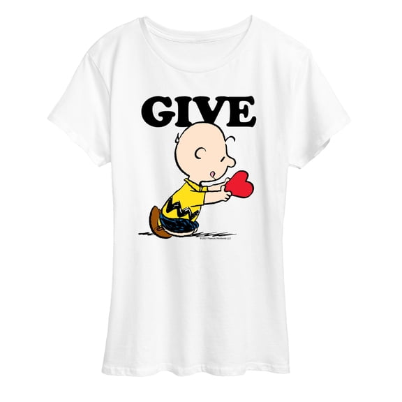 Peanuts - Give - Women's Short Sleeve Graphic T-Shirt