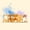 Cream Orange 02, variant on Manfei Watercolor Corgi Twin Bedding, Splash Ink Bedding Comforter Set, Cream Orange, Stars Reversible, 7-Piece