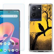 Phone Case for TCL K33 5G, with Screen Protector, by OneToughShield - Bird Sunset