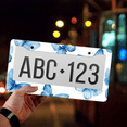 thumbnail image 4 of 1 Pcs Blue Butterflies License Plate Frame, License Plate Cover for Car Decorative Parts, Aluminum License Plate Bracket Holder Rust-Proof Weather-Proof for US Standard Car, 4 of 9