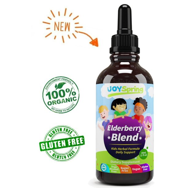 Elderberry Syrup Organic Elderberry Kids Cough and Cold Medicine Great Tasting Liquid Kids