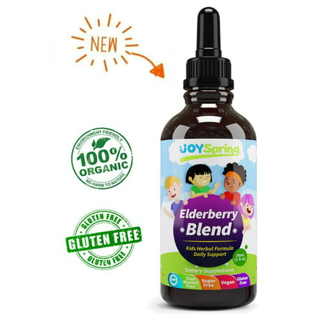 Elderberry Syrup - Organic Elderberry Kids Cough and Cold Medicine - Great Tasting Liquid Kids Cough