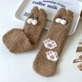 thumbnail image 2 of Slipper Socks Fuzzy Socks Soft Bear Sock Fleece Crew Socks Warm Winter Socks for Women Girl, 2 of 2