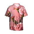 thumbnail image 2 of Daiia Delicate Pink Carnations A Hawaiian Shirt for Men Gentle Cotton Regular Short Sleeve Casual-XX-Large, 2 of 9