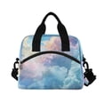 thumbnail image 2 of Lunch Bag Portable Crossbody Meal Bag Cooler Bag Insulated Lunch Bag Food Bag Handheld & Crossbody Design Many Colored Clouds, 2 of 6