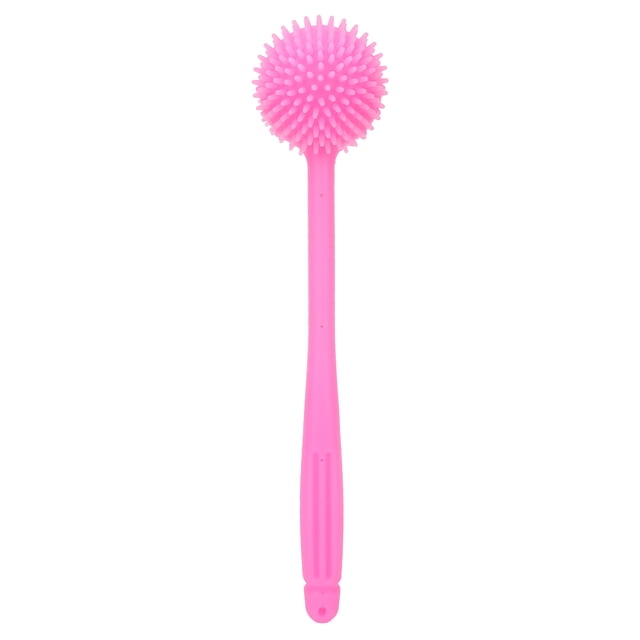 Martillo de masaje multifuncional, masajeador de espalda de mano largo para aliviar el dolor de espalda (rosa)