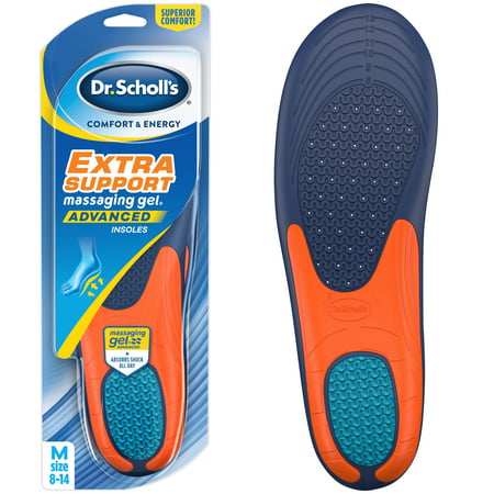 Dr. Scholl’s EXTRA SUPPORT Massaging Gel Advanced Insoles, 1 Pair (Men's (Best Foot Support Insoles)