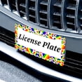 thumbnail image 6 of Gay Rainbow License Plate Prame Aluminum Rust-Proof Auto Parts License Plate Decorative Screws Fit Standard 2 Holes 1 U.S. License Plate, 12.2x 6.3 Inch, 6 of 7