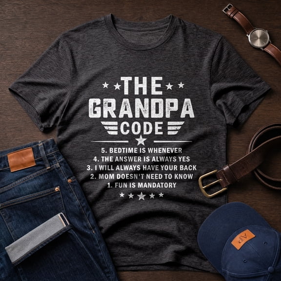 Jollimate Funny Grandpa Code T-shirt, Cool Grandpa Tee, Gift Grandpa Tee, Gift For Grandfather