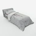 thumbnail image 2 of Ambesonne Floral Bedding Set 3 Pcs, Cherry Blossom Flower, Twin, Pink Black, 2 of 2