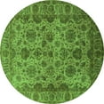thumbnail image 1 of Ahgly Company Indoor Round Oriental Green Industrial Area Rugs, 8' Round, 1 of 4