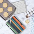 thumbnail image 5 of Yayeee Pot Holders Kitchen Heat Resistant with Pocket 7"x9.8" Cotton Oven Cooking Hot Pads, Navy Blue Stripes, 5 of 7