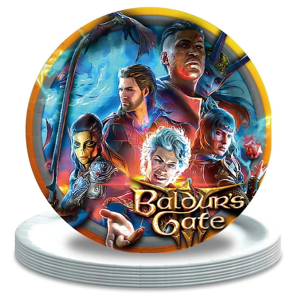 Baldur's Gate Pirates Plates Party Supplies Birthday Dinnerware Decorations Tableware Disposable 16pcs