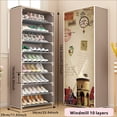 thumbnail image 1 of 1pc Stylish and Durable Dust cover shoe cabinet, Shoe Rack with Fabric Cover and Zipper, 1 of 5