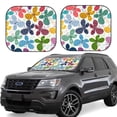 thumbnail image 6 of Kdxio Colorful Butterflies Print 2-Piece Sun Shade Front Windshield - Foldable Car Front Window Sunshades For Most Sedans Suv Truck, 6 of 6