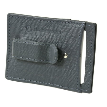 Alpine Swiss Mens Money Clip Thin Front Pocket Wallet Genuine Leather Card