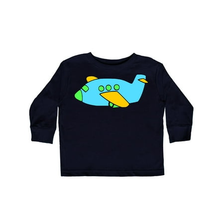 

Inktastic Blue Airplane Gift Toddler Boy or Toddler Girl Long Sleeve T-Shirt