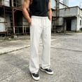 thumbnail image 6 of Guluxicc Men's Athletic Pants with Pockets Elastic Waist Drawstring Long Straight Leg Running Performance Trousers for Everyday Gym Workout Wear Summer Casual Outfits, 6 of 7