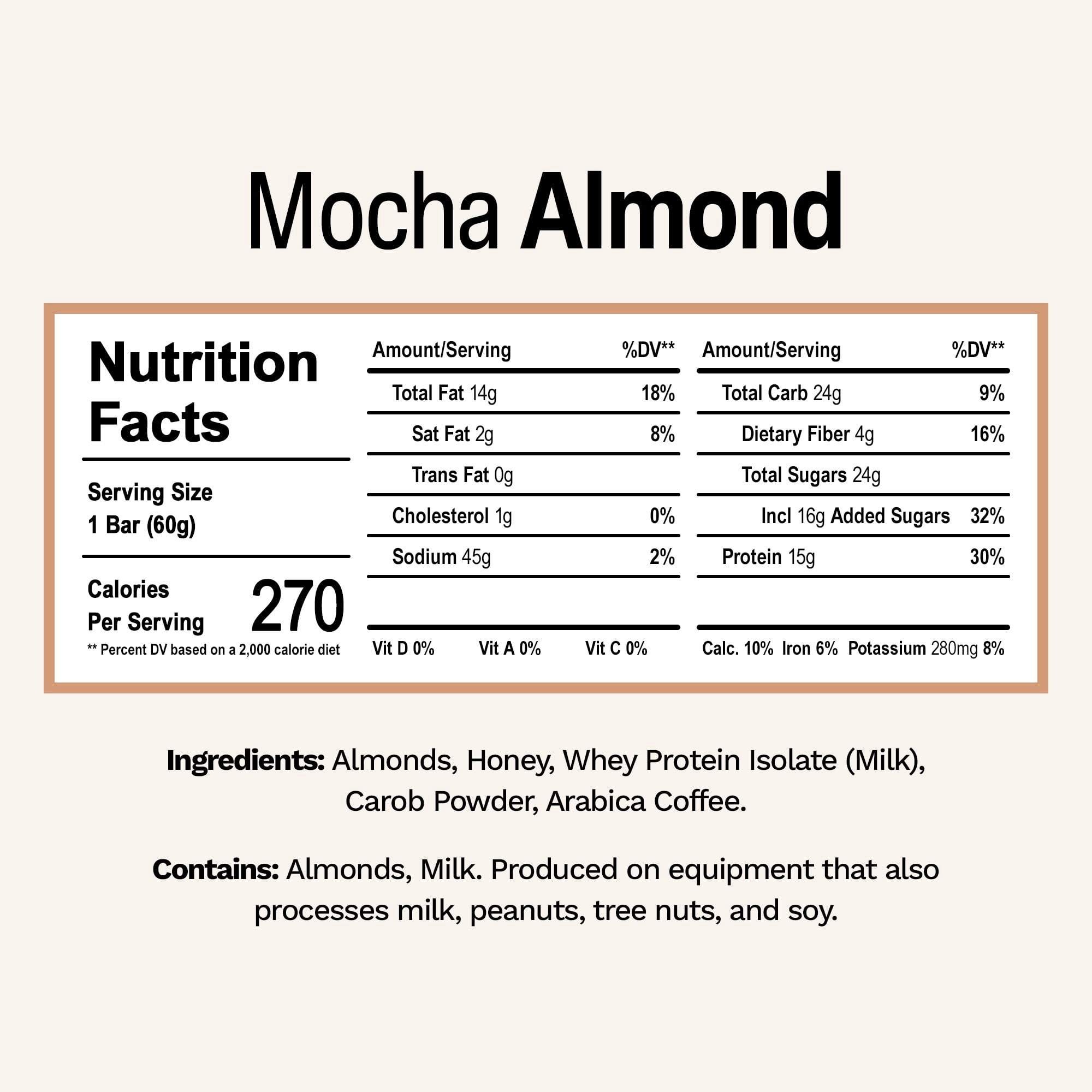 Rise Whey Protein Bars - Mocha Almond | Breakfast Bar & Protein Snack 15g Protein 4g Fiber Just 5 Whole Food Ingredients Gluten-Free Soy Free (12 Count)