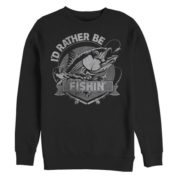 Men's Lost Gods I'd Rather Be Fishin' Distressed Sweatshirt