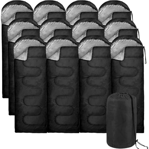 10 Pack Sleeping Bags for Adults Cold Weather Bulk for Homeless People, 4 Seasons Warm or Cold Lightweight Indoor Outdoor Backpacking, Camping