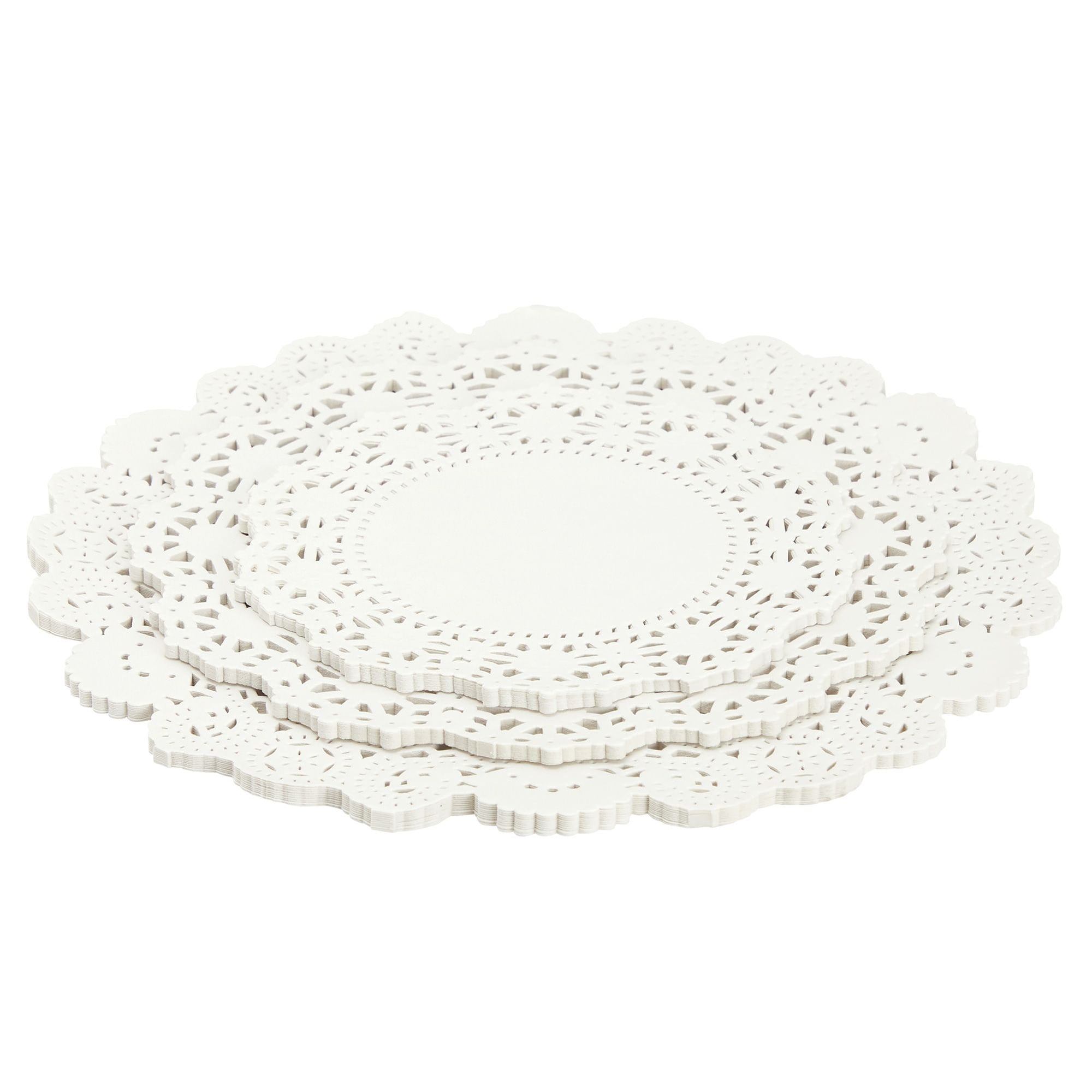 150 Pack Round White Paper Doilies for Crafts, Tableware Decor