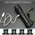 thumbnail image 3 of Super Bright 5000 Lumens LED Flashlight, USB Rechargeable 5 Modes High Power Tactical Zoom Torch with Power Indicator for Camping, Hiking, Outdoor Act, 3 of 4