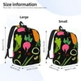 thumbnail image 4 of Balery Cartoon Vegetables Vintage Canvas Backpack for Men and Women - Large Capacity, Durable Travel Laptop Bag for School, Work, Hiking, and Outdoor Activities, 4 of 7