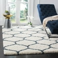 thumbnail image 4 of SAFAVIEH Hudson Arline Geometric Shag Area Rug, Ivory/Slate Blue, 3' x 5', 4 of 11