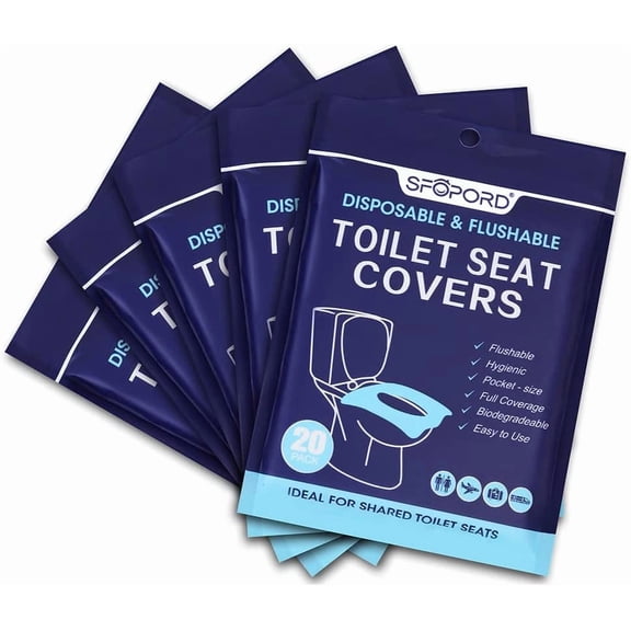 XL 100PCS Toilet Seat Covers Disposable - Flushable Paper Toilet Seat Cover is Travel Accessories, Travel Essentials for Public Restrooms, Airplane, Campin