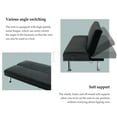 thumbnail image 5 of VECELO Faux Leather Couch Sofa Bed, 65" Folding Futon Sofa with Dual USB Charging Ports for Living Room, Black, 5 of 8