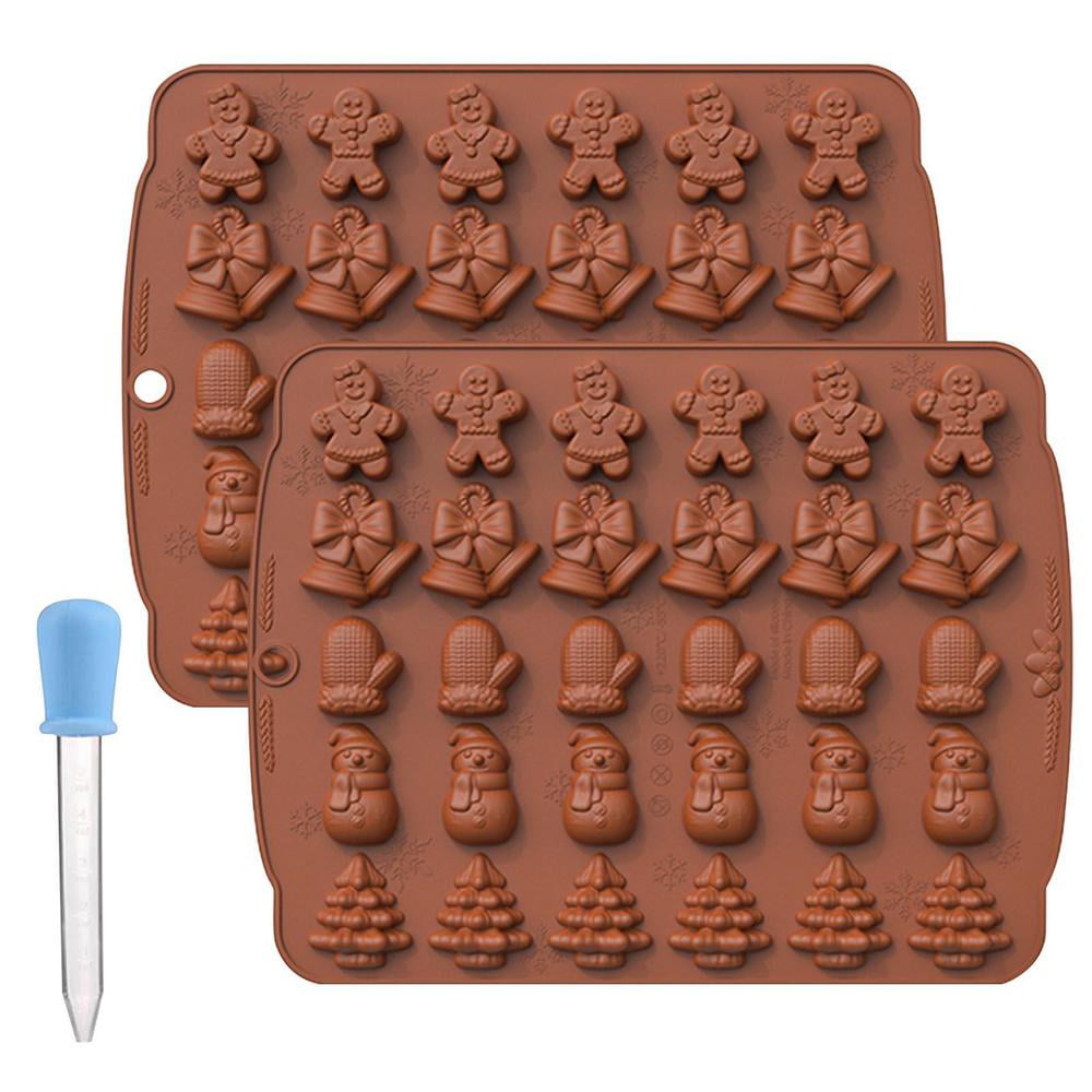 Christmas Shape Chocolate Candy Molds Silicone Baking Mould Mini