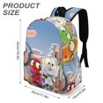 thumbnail image 3 of Rob el Robot-theme Backpack, Campus style schoolbag Bookbag with Adjustable Shoulder Straps And Large Zip Compartment, Unisex Travel Bags.42x30x15cm, 3 of 6