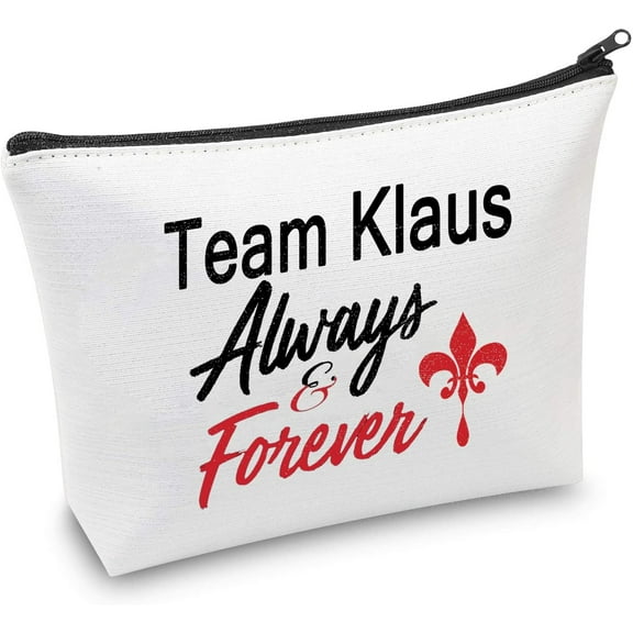 Zuo Bao The Originals Inspired Gift Team Klaus/Elijah Always and Forever Sparkly Make Up Bag Cosmetic Accessory Pouch (Team Klaus bag)
