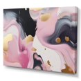 thumbnail image 2 of DESIGN ART Designart "Gold And Pink Swirl Ink Ii" Abstract Marble Canvas Print 40 in. wide x 30 in. high, 2 of 5