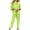 Green, variant on Brilliant Two Piece Summer Outfits Women Women's Solid Color Round Neck Short Sleeve Tops and Pants Sets with Pockets Green 5x