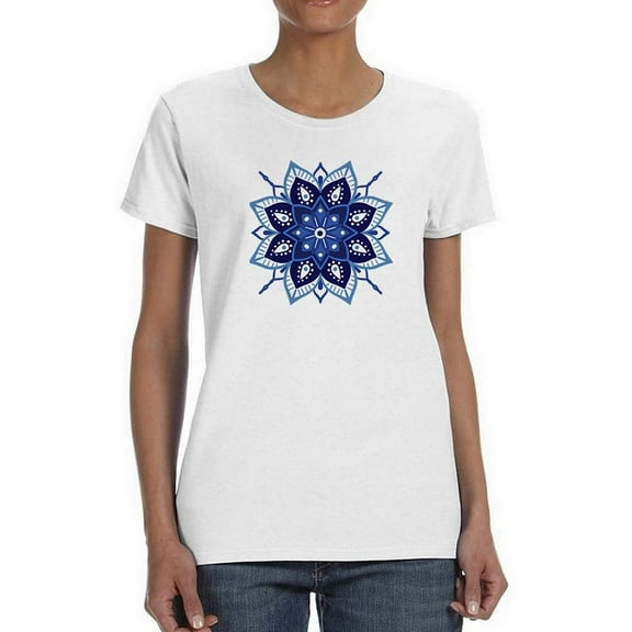 Evil Eye Mandala Shaped T-Shirt Women -Image by Shutterstock, Female XX-Large