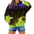 thumbnail image 4 of NuoCaiYun Fall Winter Sweatshirts for Men and Women Hooded Sweater Flame Printed Pullover Blouse with Pocket, 4 of 6