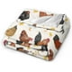 thumbnail image 3 of Manta con estampado de gallos y pollos para todas las estaciones, ultra suave y cálida manta de forro polar para el hogar, cama, sofá, sillón, viajes al aire libre, camping, 60 x 50 pulgadas, 3 of 8