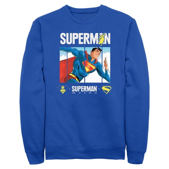 Mens Superman Fast Hero Sweatshirt