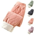 thumbnail image 2 of Zwiiyzr Toddler 1-13 Years Baby Boys Girls Quilted Pants Elastic Cotton Padded Thick Pants Warm Winter Pants Purple, 2 of 4