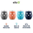 thumbnail image 2 of Set de copas de vino Ello Cru, 500 ml, sin tallo y funda de silicona, 4 unidades, 2 of 4