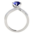 thumbnail image 3 of Mauli Jewels Engagement Rings for Women 1.15 Carat Halo Tanzanite And Diamond Bridal Set 4-prong 14k White Gold, 3 of 6