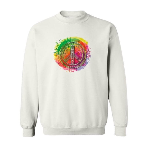 Peace Symbol Hippie Movement Sweatshirt Women -Image by Shutterstock, Female Small