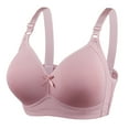 thumbnail image 2 of Elainilye Fashion Bras For Women Wireless Lace Gathering Bra Front Buckle Traceless Bra Minimizer Vest Nursing Bra, 2 of 9