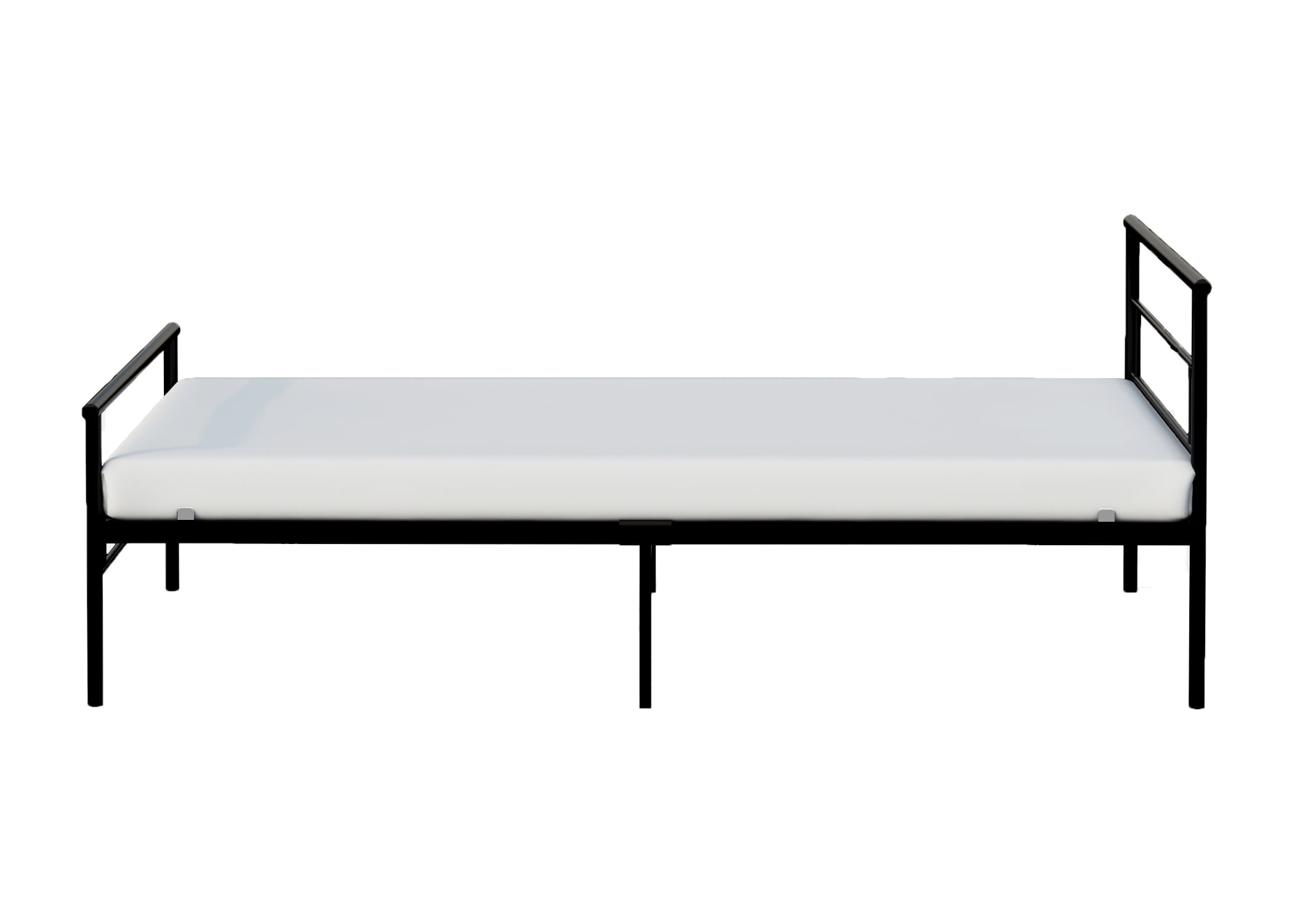 BK Furniture Seattle Classic Metal Bed, Twin, Black